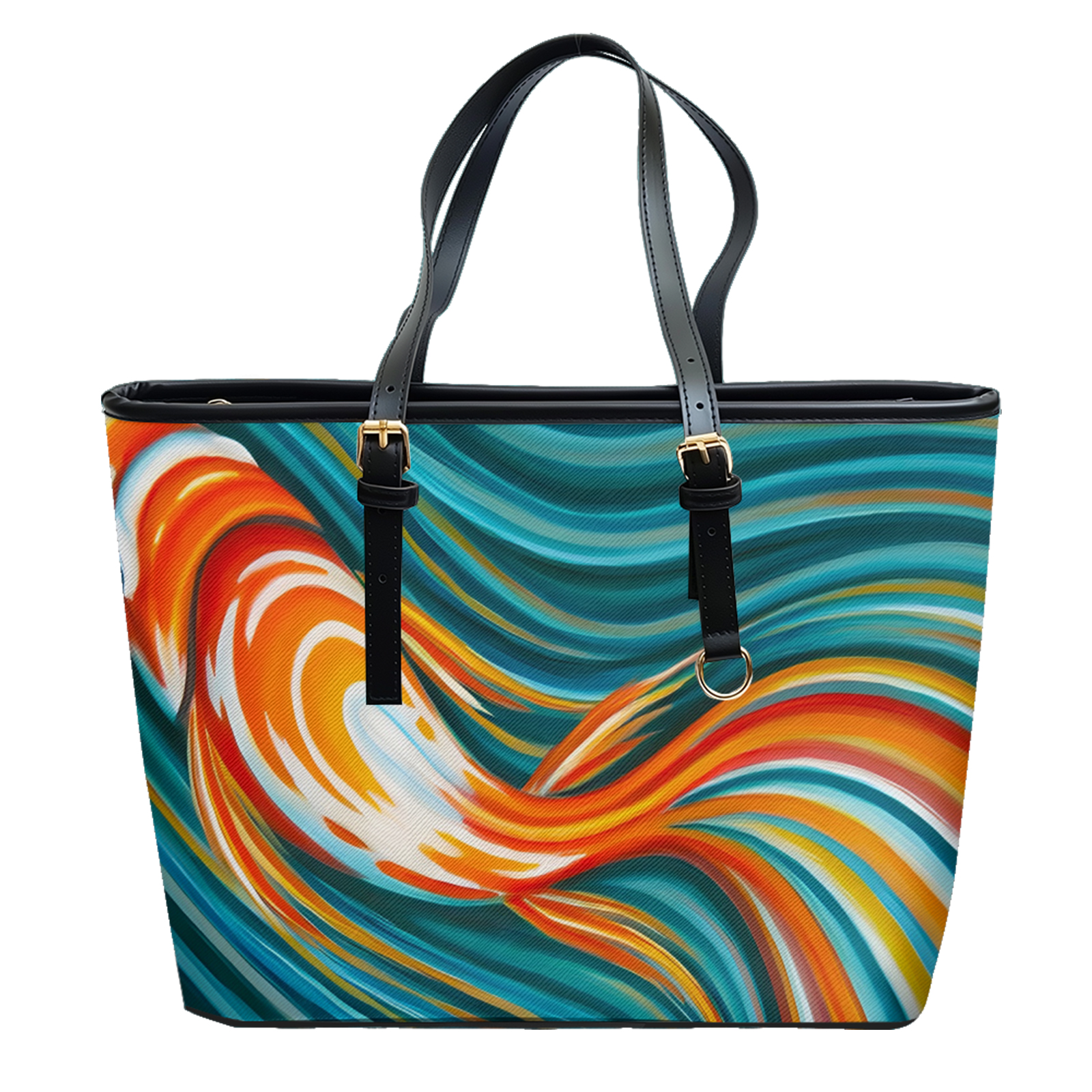 Leatherwork Art - Fluid Art Wave Printed Oxford PVC