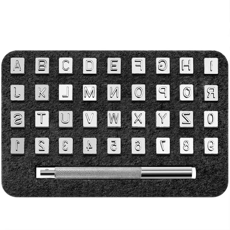Leather Stamp Set - 36Pcs 3mm/6mm Stainless Steel Alphabet Number