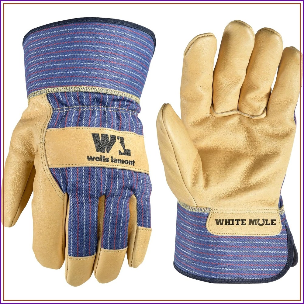 Leatherwork Images - Heavy Duty Cowhide Leather Work Gloves,