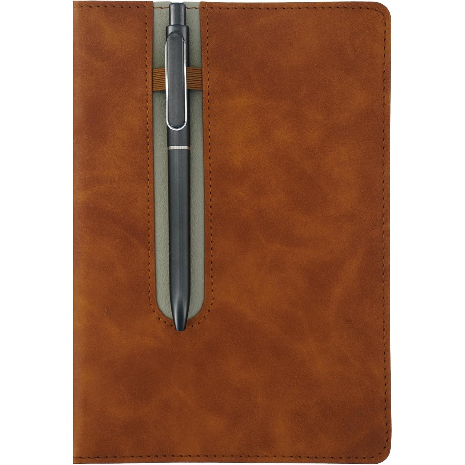 Leatherwork Images - Leather Notebook with Pen Holder Loop,