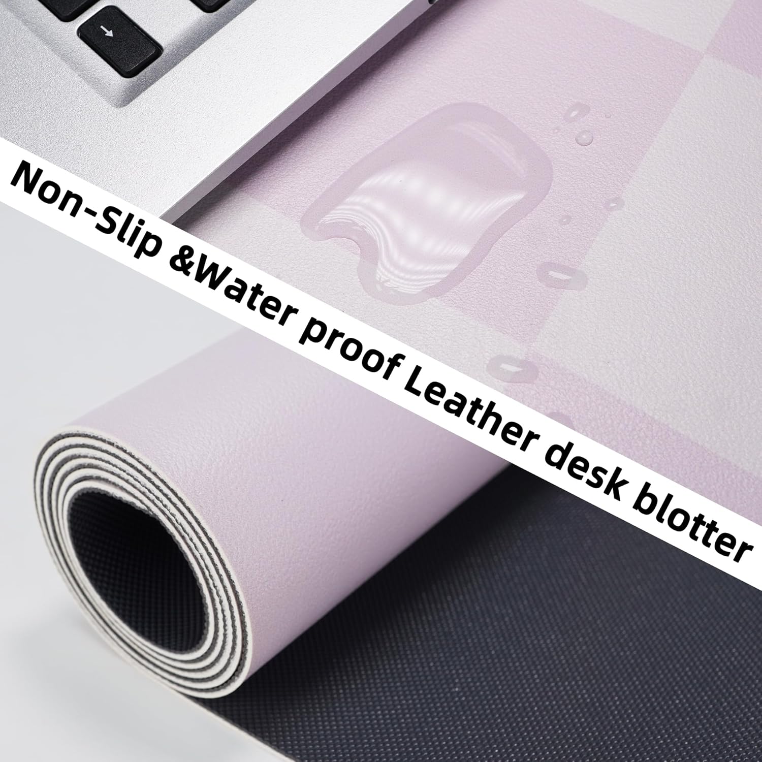 Large Non-Slip Desk Pad, PU Le - Leatherwork Images avis et prix