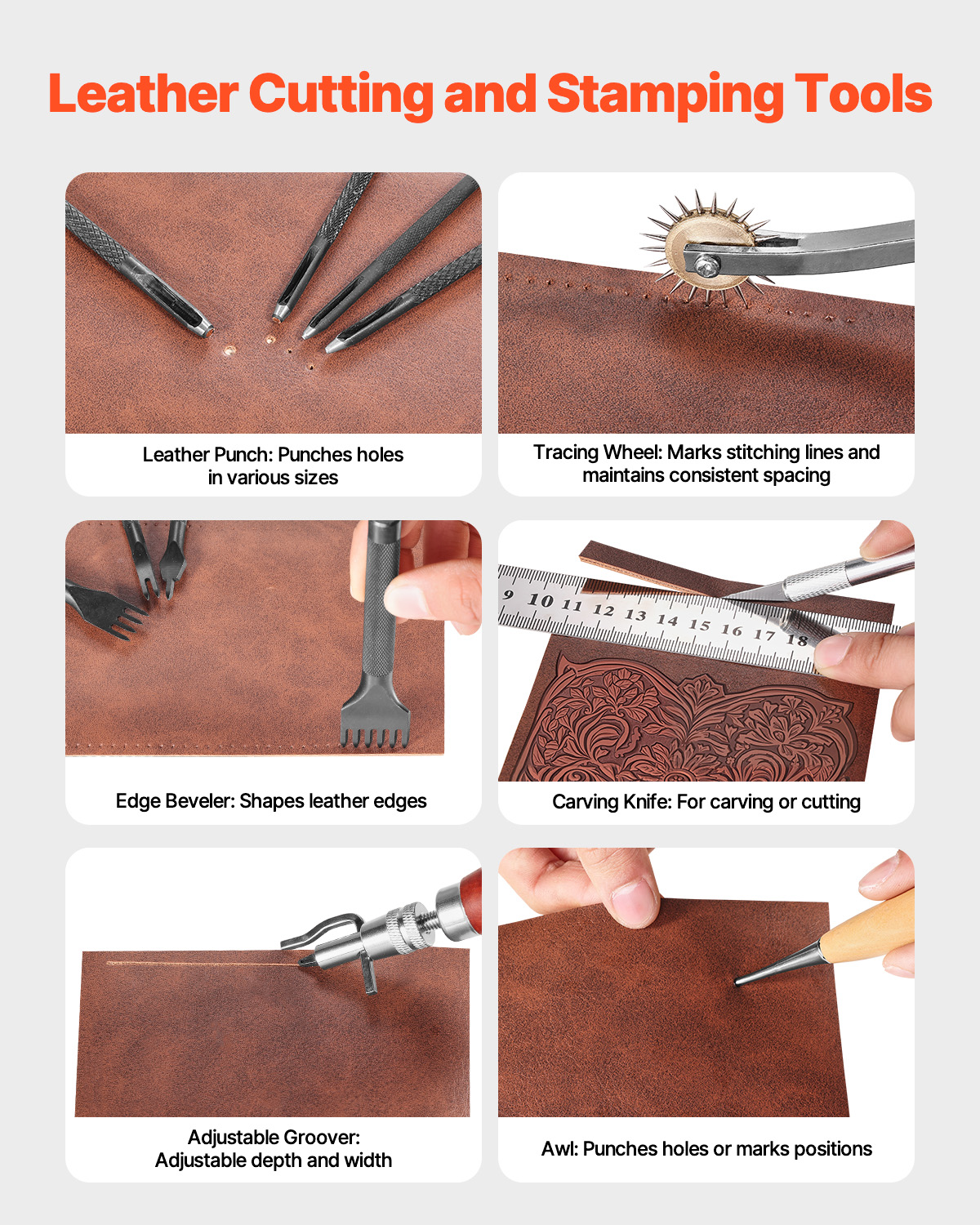 SucceBuy 38/59/61/72/92PCs Lea - Leather Stamp Set avis et prix