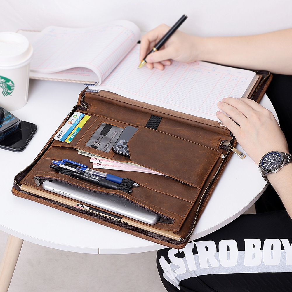 Work Folio for Men and Women G - Leather Work Folio avis et prix