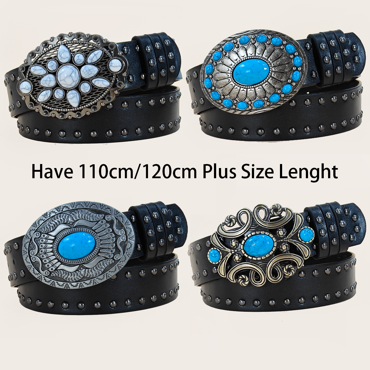 Men and women's casual Punk Ri - Leather Work Western avis et prix