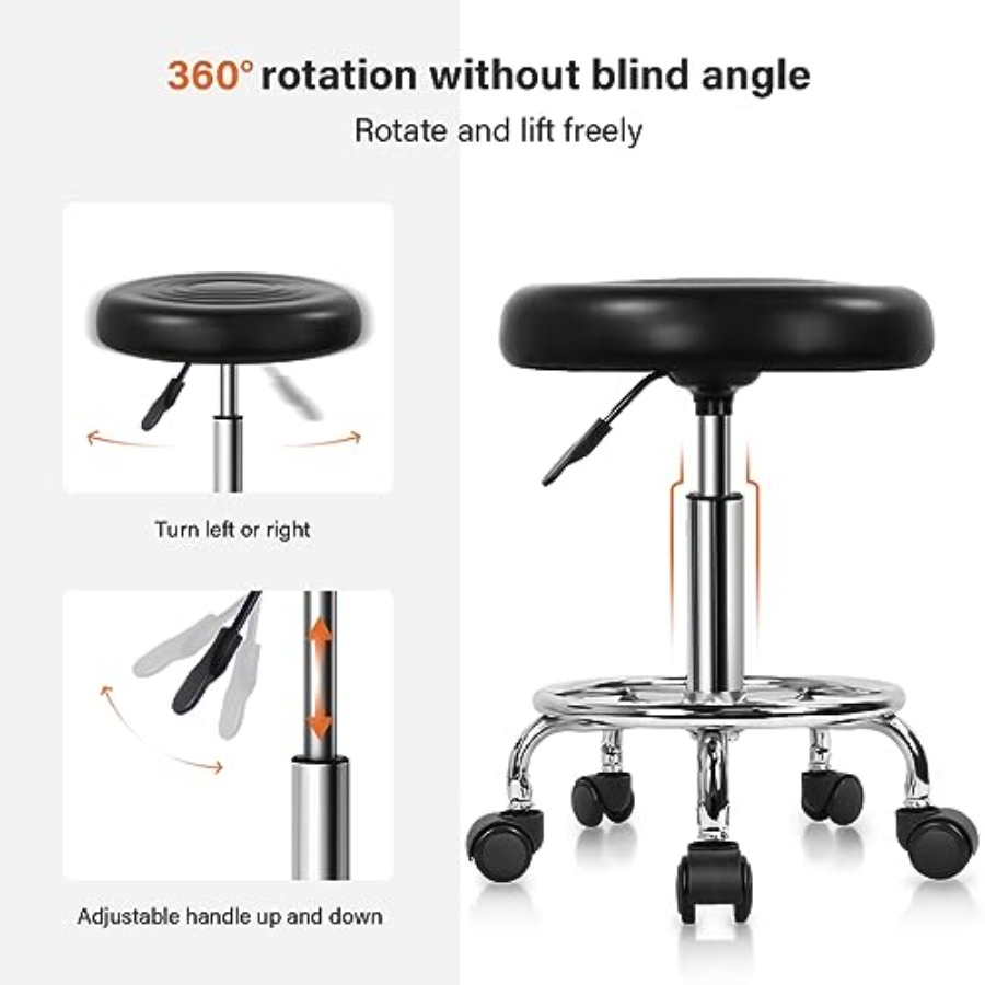 PU Leather Modern Round Rollin - Leatherwork Tattoo avis et prix