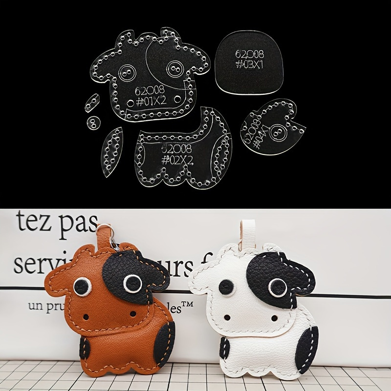 7pcs/set Cute Cartoon Cow Acry - Leatherwork Tools avis et prix