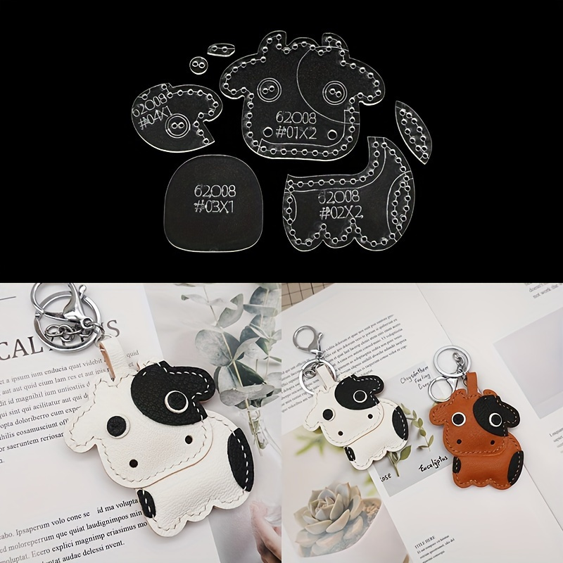 7pcs/set Cute Cartoon Cow Acry - Leatherwork Tools avis et prix