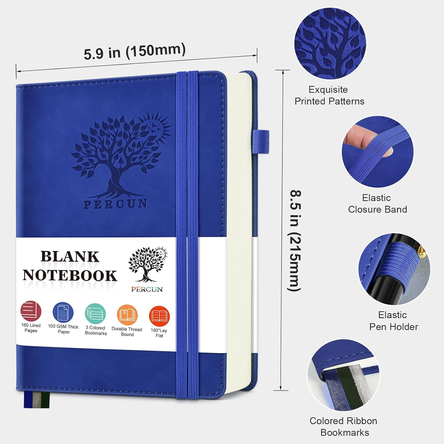 Blank Journal Notebook 160 Pag - Leatherwork Images avis et prix