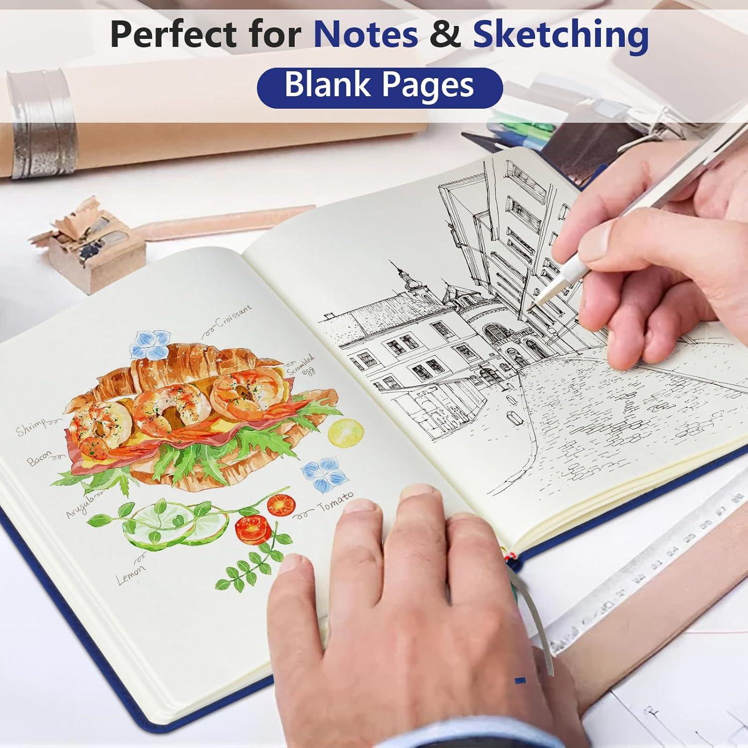 Blank Journal Notebook 160 Pag - Leatherwork Images avis et prix