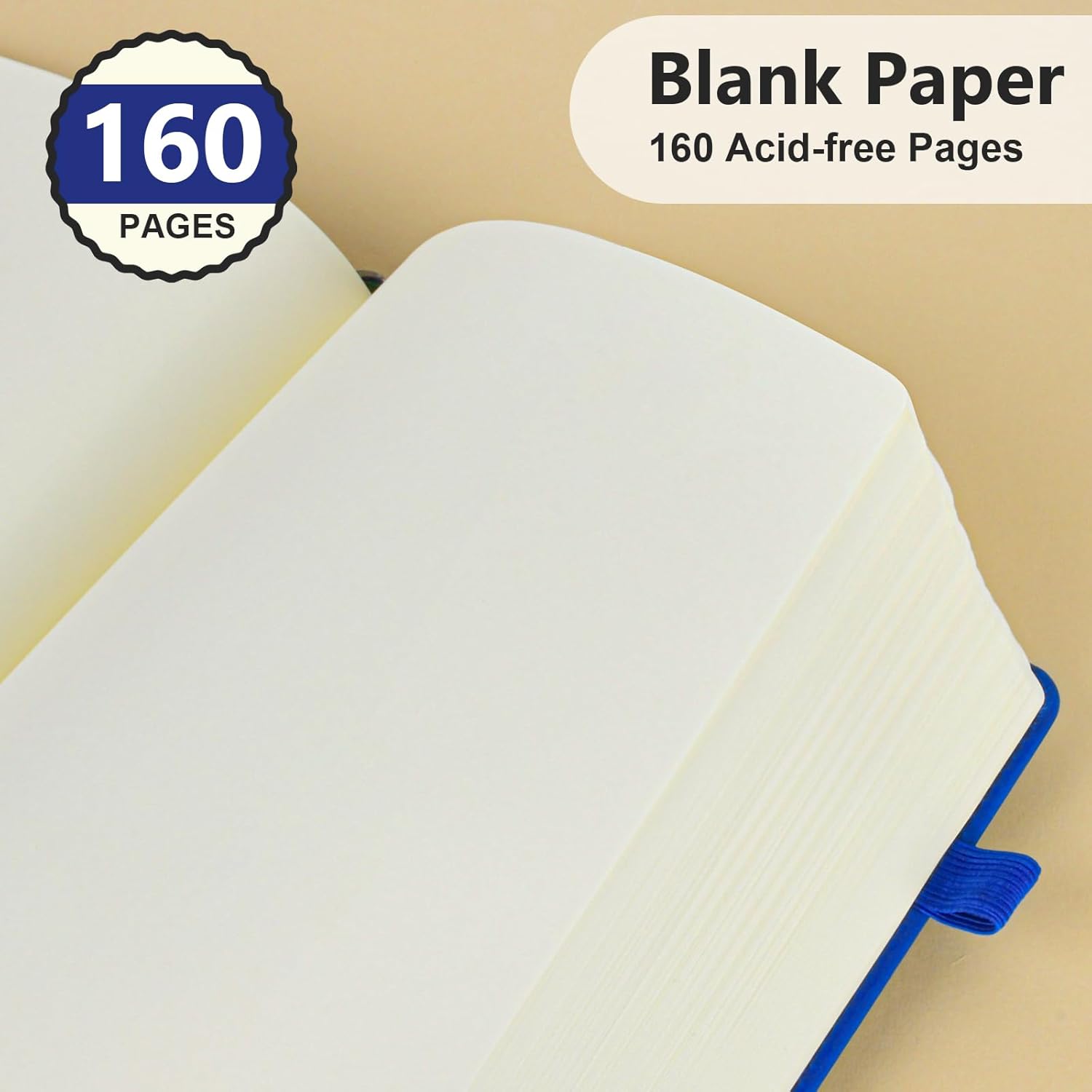 Blank Journal Notebook 160 Pag - Leatherwork Images avis et prix