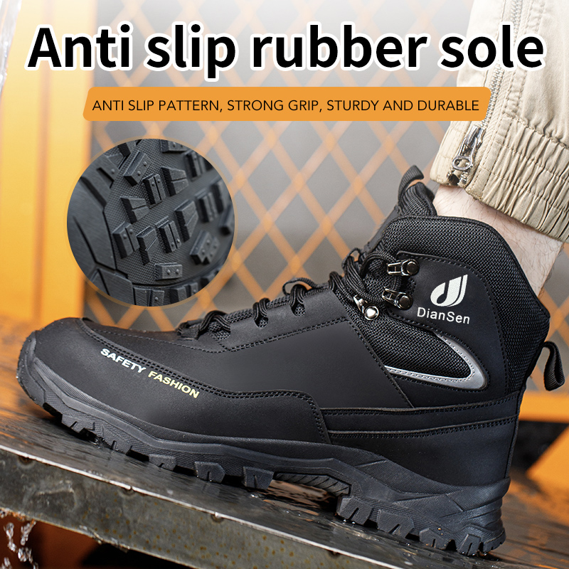 Mens Work Shoes Steel Toe Boot - Leather Work Fabric avis et prix