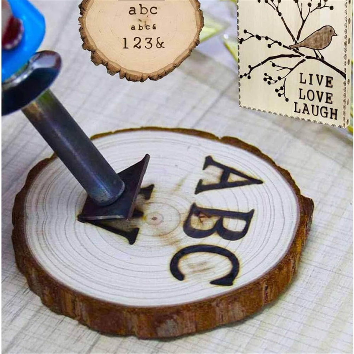 New Wood Burner with Letters S - Leather Stamp Set avis et prix