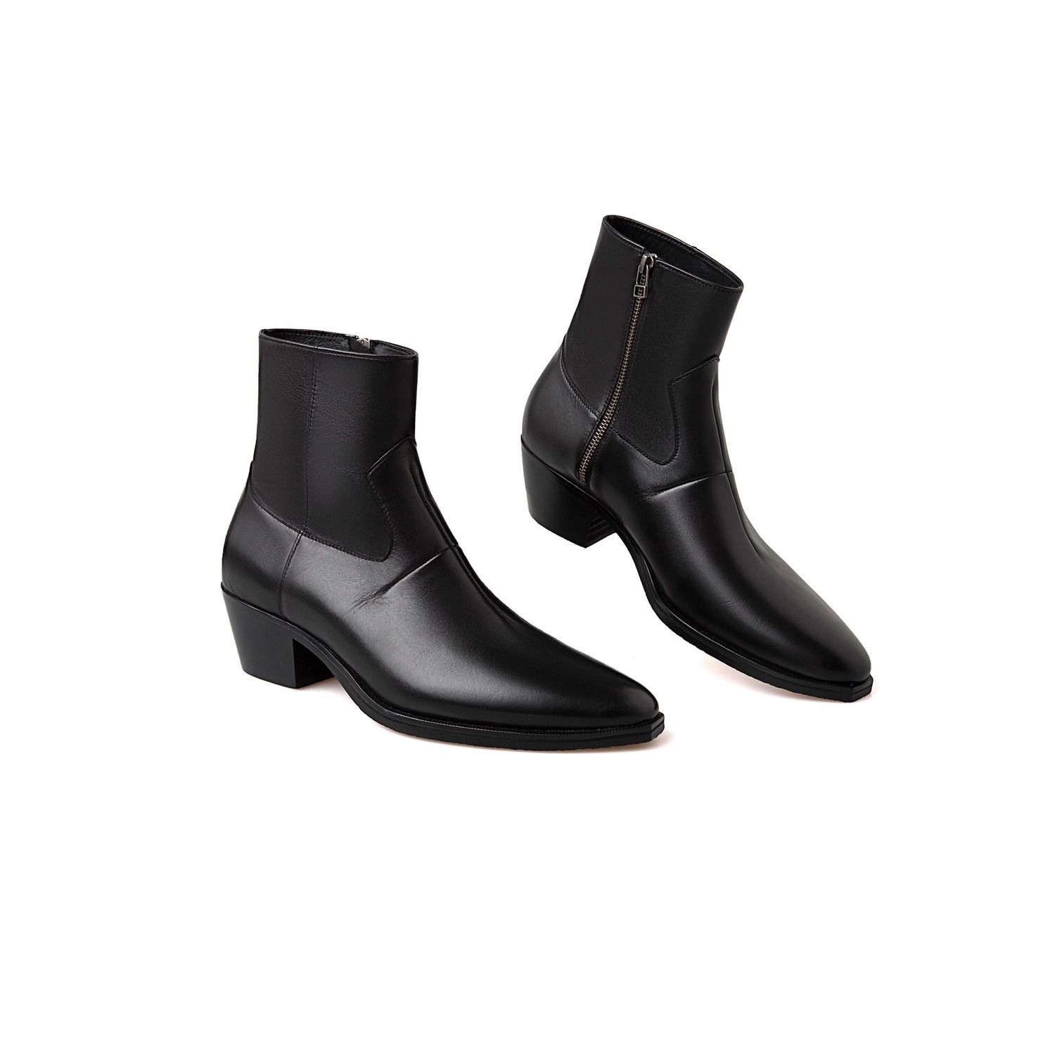 Trendy Western  Boots Thick Bo - Leather Work Western avis et prix
