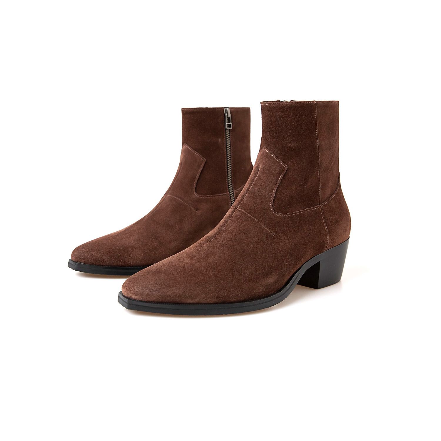 Trendy Western  Boots Thick Bo - Leather Work Western avis et prix