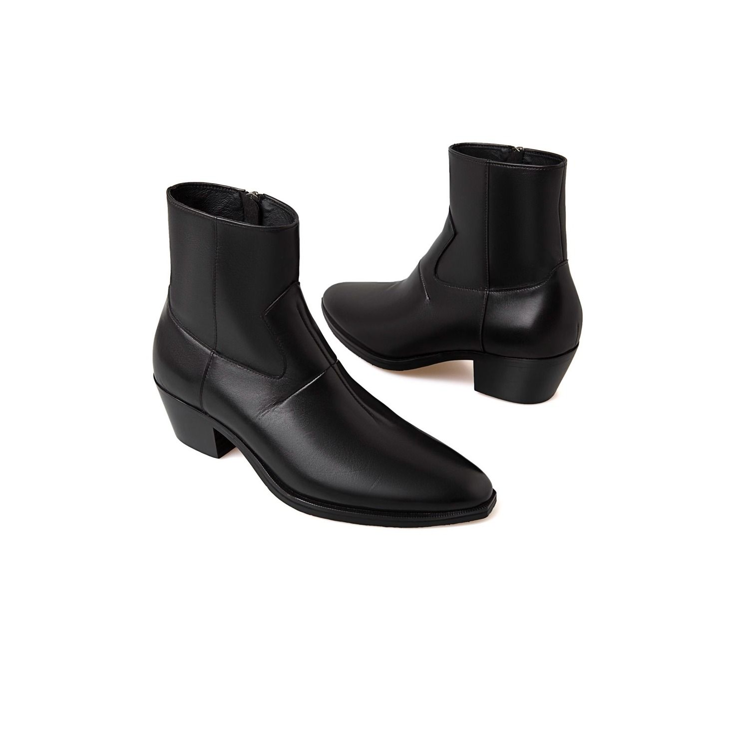 Trendy Western  Boots Thick Bo - Leather Work Western avis et prix