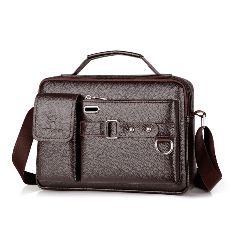 Brand Men Shoulder Bag Pu Leat - Leather Work Handbags avis et prix