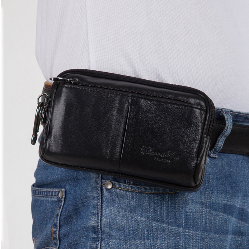 Men Clutch Waist Pack Bag Cell - Leatherwork Wallet avis et prix