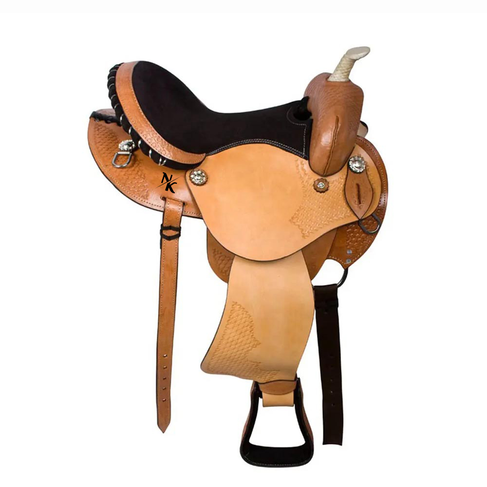Premium Denim Saddle, Leather  - Leather Work Western avis et prix