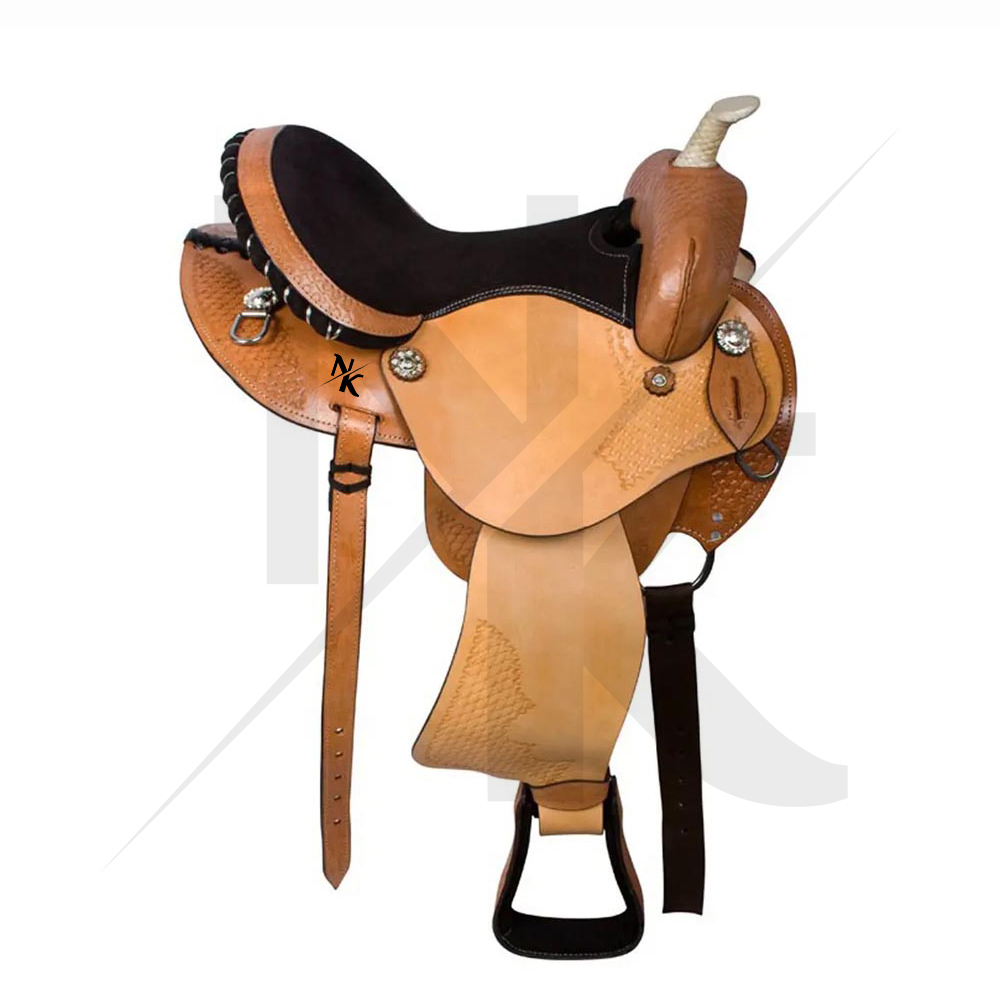 Premium Denim Saddle, Leather  - Leather Work Western avis et prix