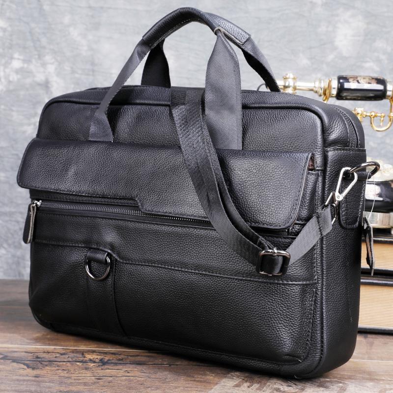 Large Men's Genuine Leather Ha - Leather Work Handbags avis et prix