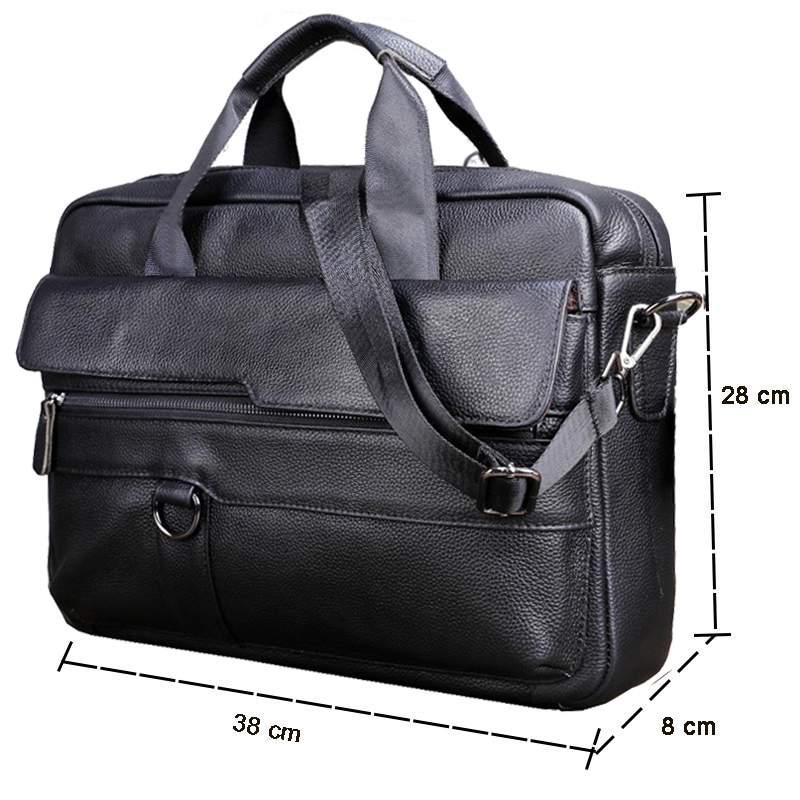 Large Men's Genuine Leather Ha - Leather Work Handbags avis et prix