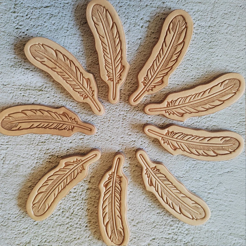 Feather Shape Brass Stamp Cutt - Leather Stamp Set avis et prix