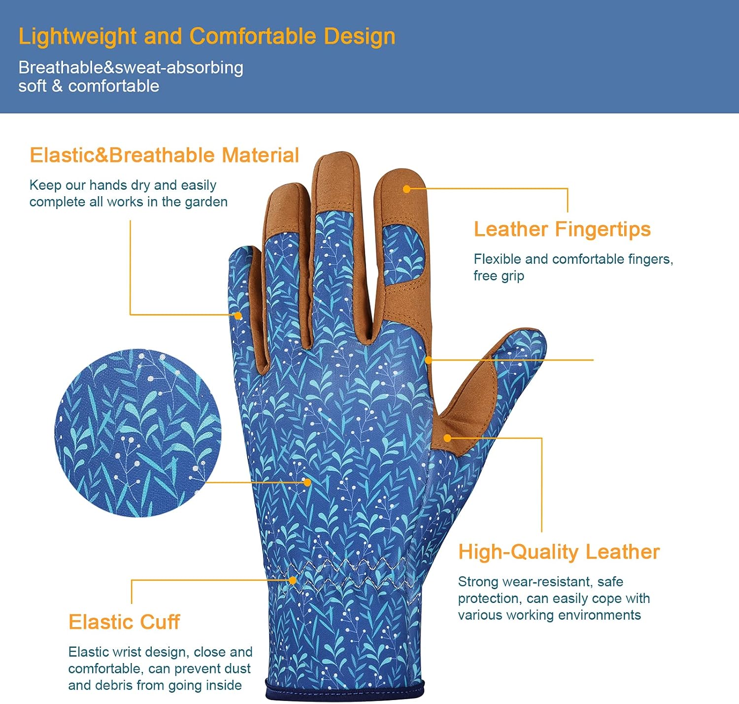 Women's Leather Gardening Glov - Leatherwork Images avis et prix