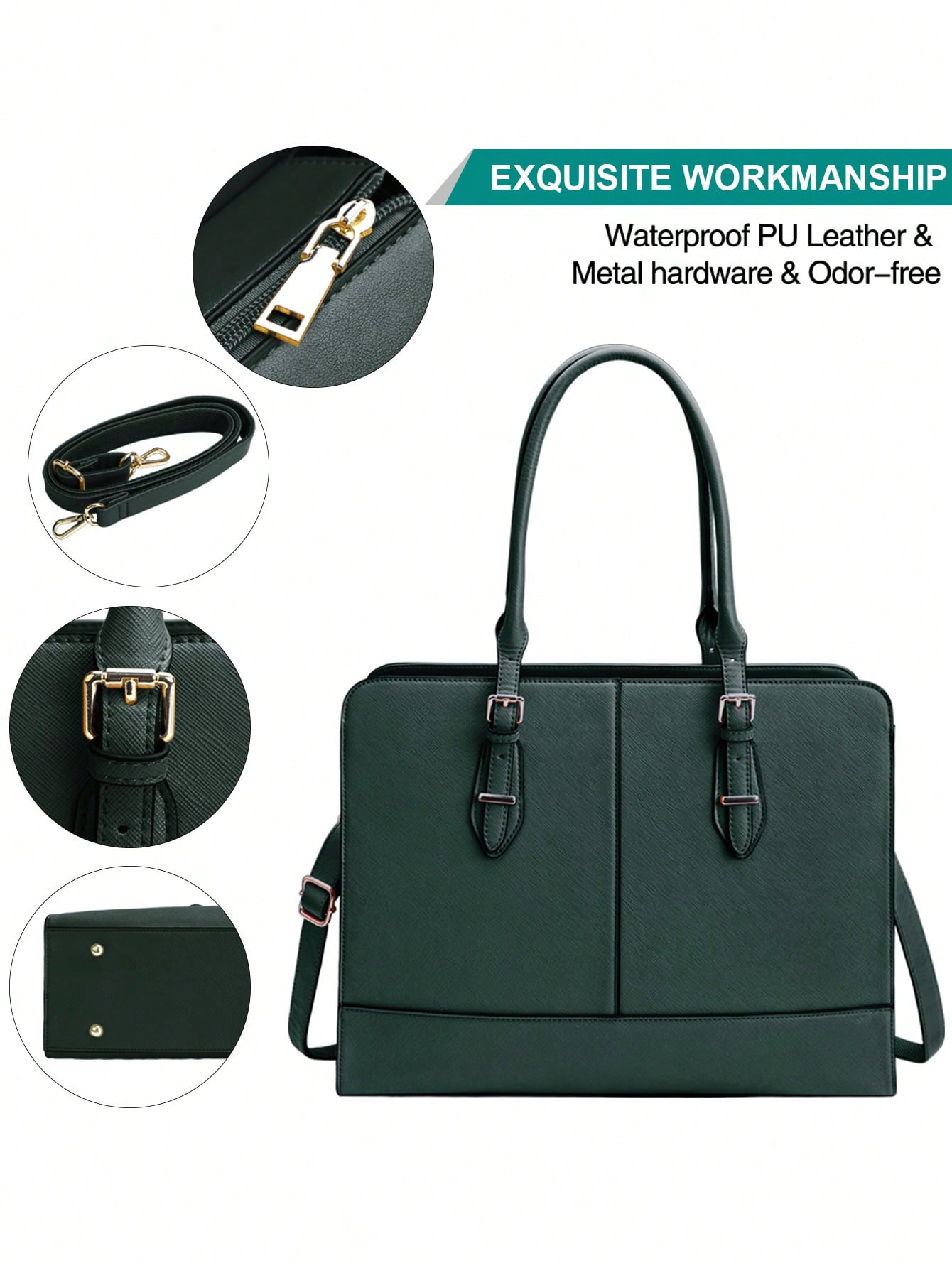 15.6 Inch Leather Laptop Tote  - Leather Work Handbags avis et prix