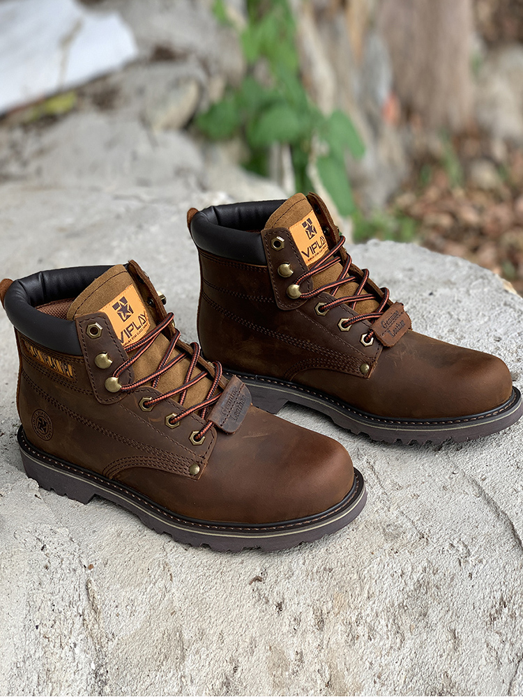 Men's Genuine Leather Boots  C - Leather Work Western avis et prix