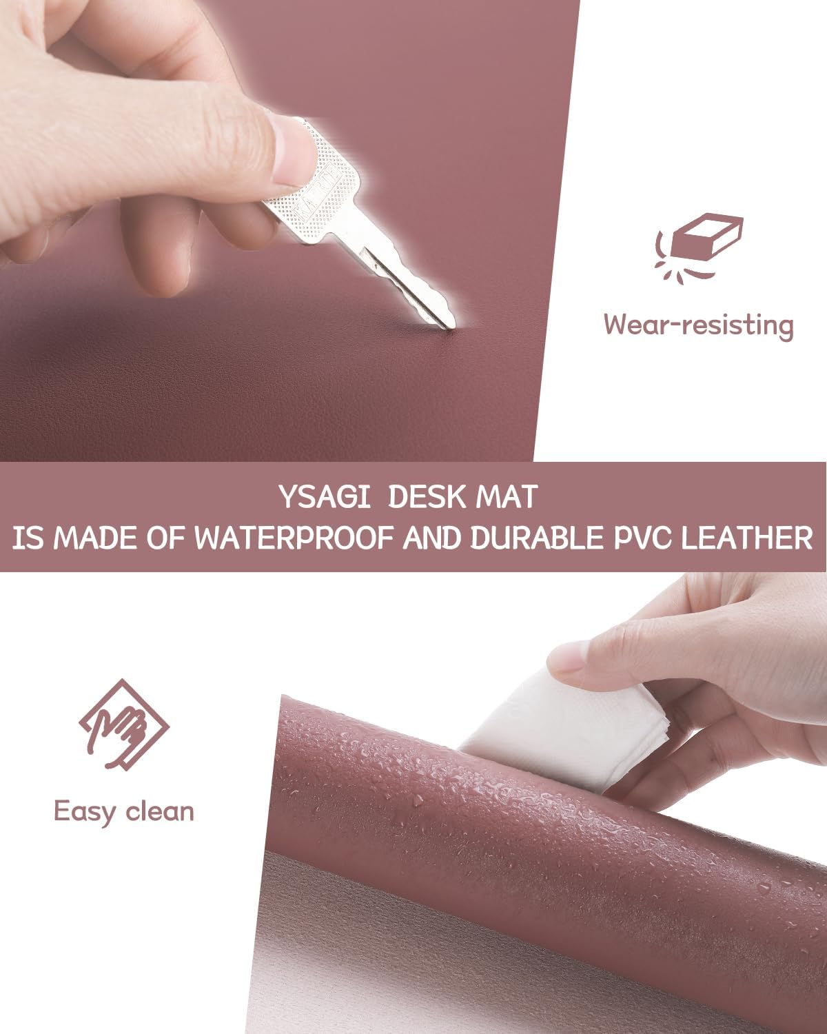Non-Slip Leather Desk Pad Blot - Leatherwork Images avis et prix