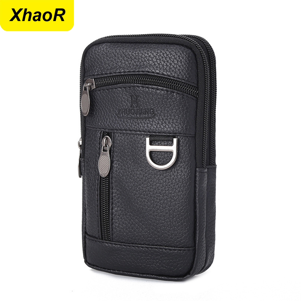 Men Waist Bag Mobile Phone Bag - Leatherwork Wallet avis et prix