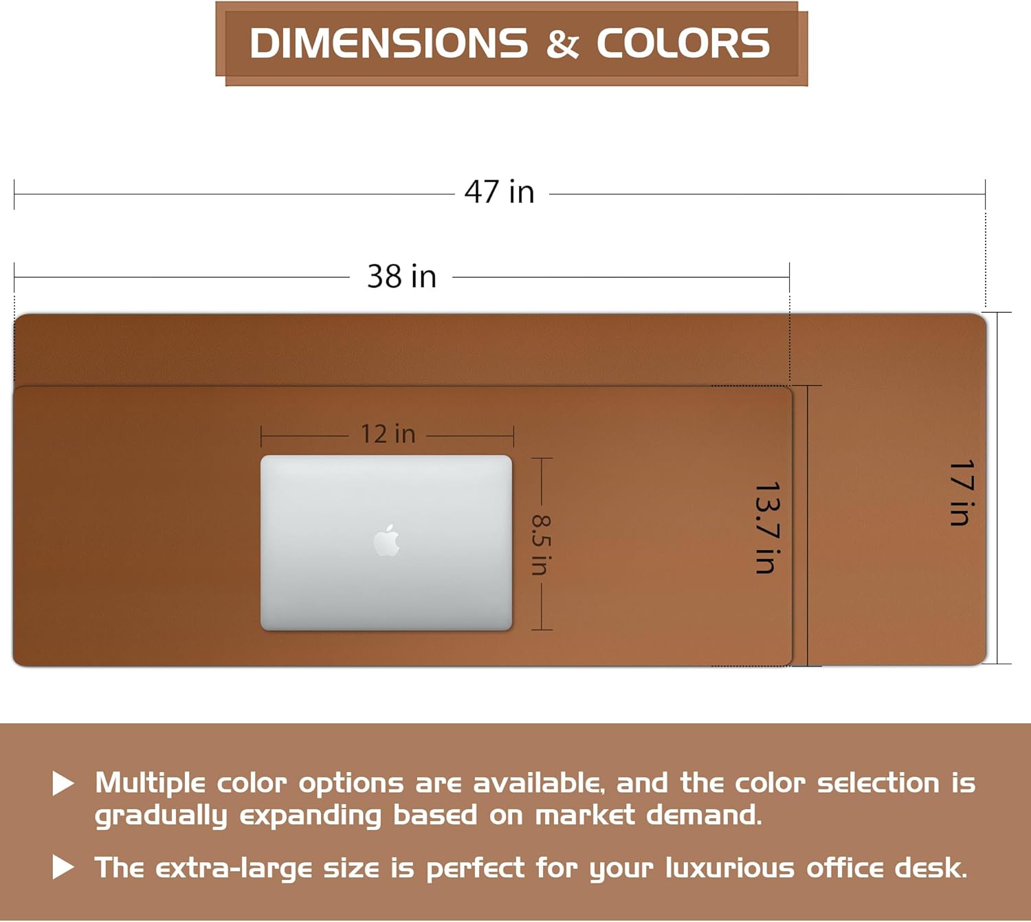Large Leather Desk Pad Protect - Leatherwork Images avis et prix
