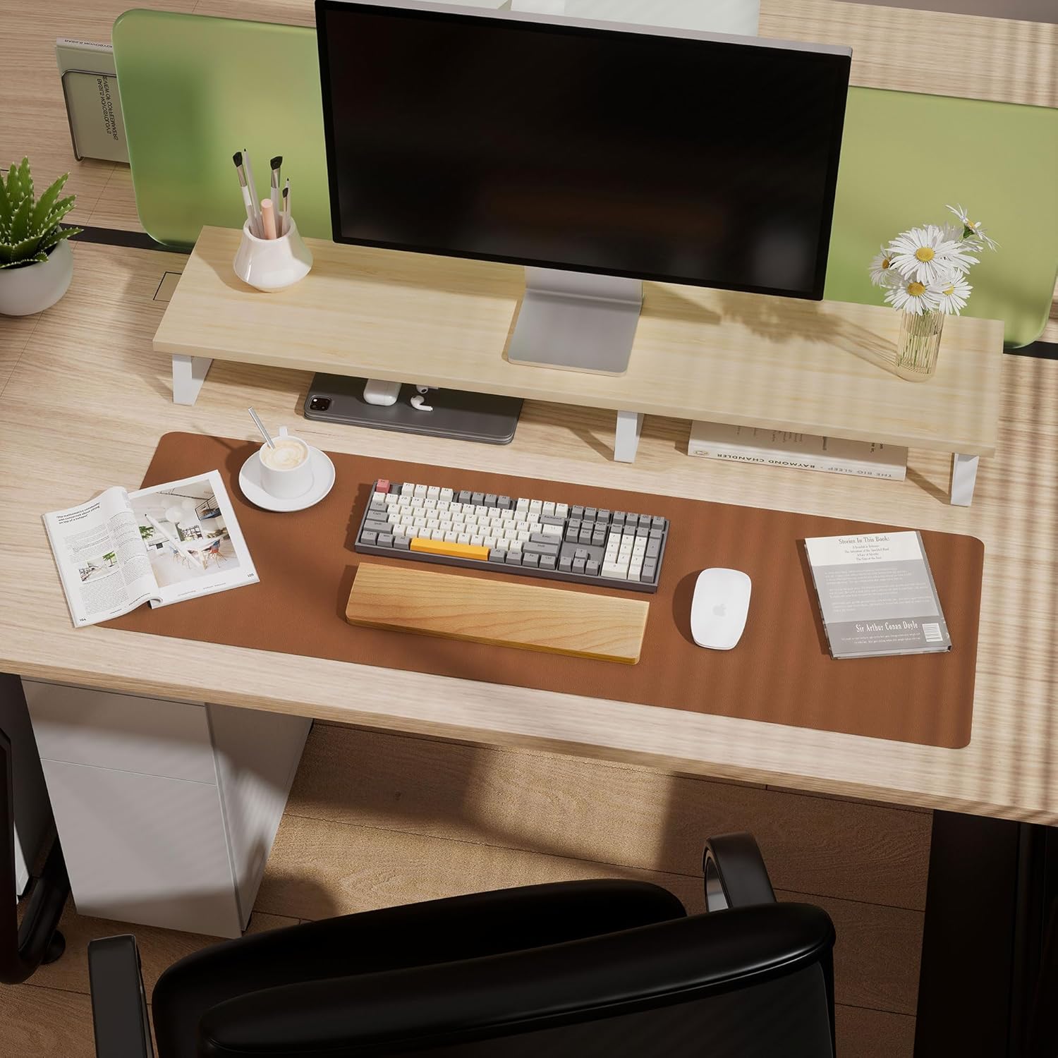 Large Leather Desk Pad Protect - Leatherwork Images avis et prix