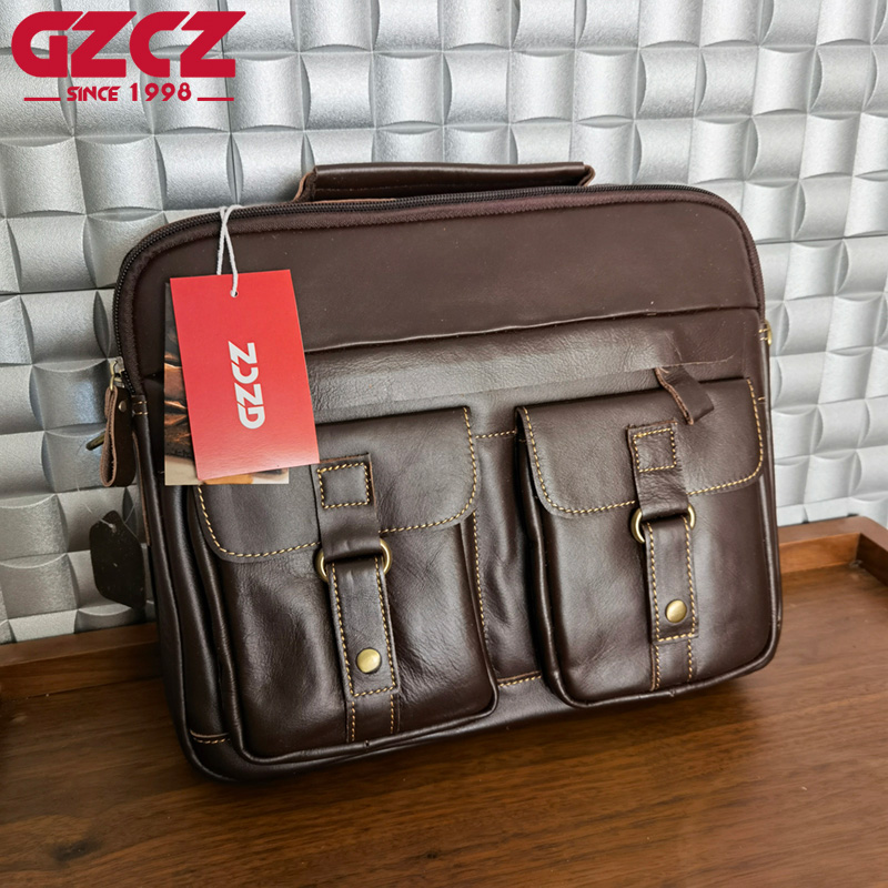GZCZ Men's Handbag Leisure Bus - Leather Work Handbags avis et prix