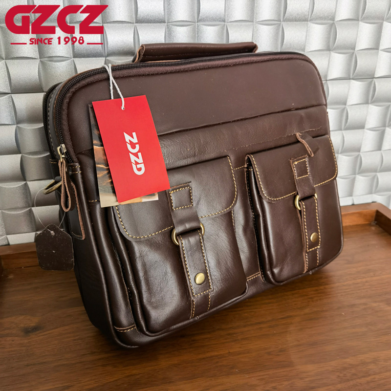 GZCZ Men's Handbag Leisure Bus - Leather Work Handbags avis et prix