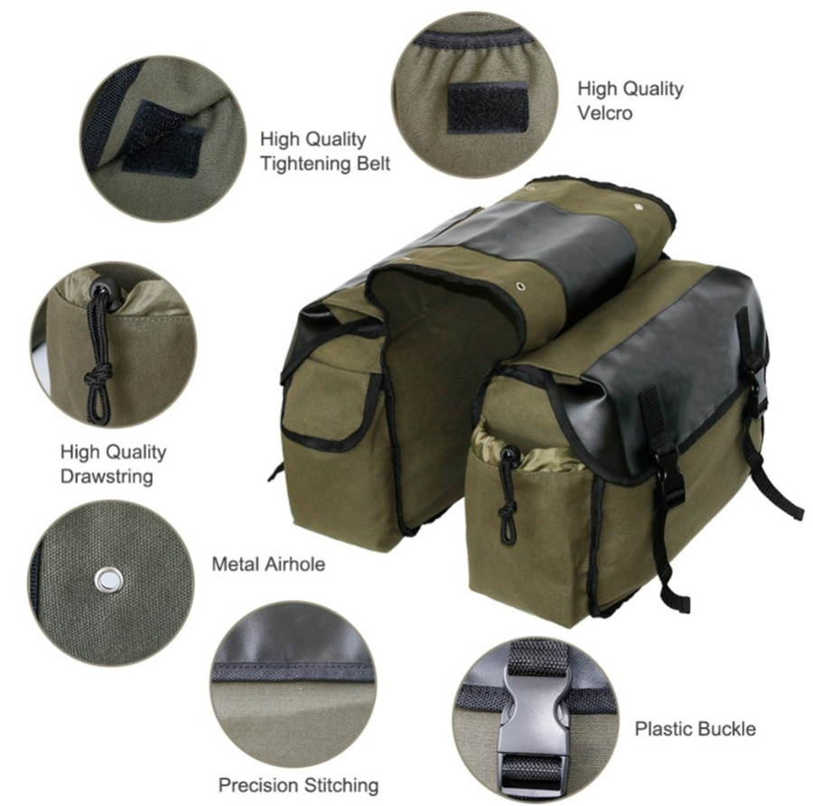 Canvas Leather Rear Saddlebag  - Leatherwork Tools avis et prix