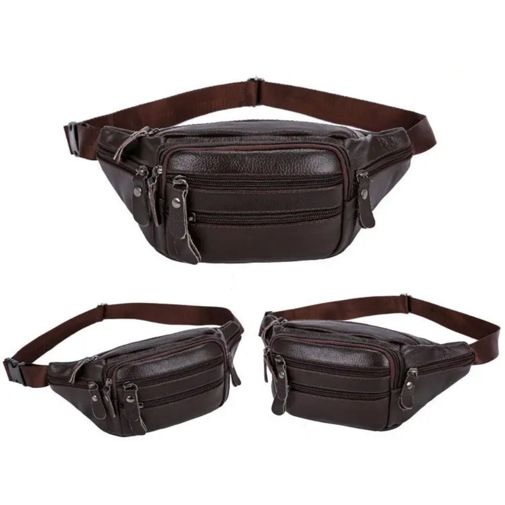 Zipper PU Leather Men's Waist  - Leatherwork Wallet avis et prix