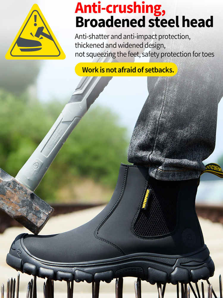 Waterproof Work Boots Men Punc - Leather Work Fabric avis et prix