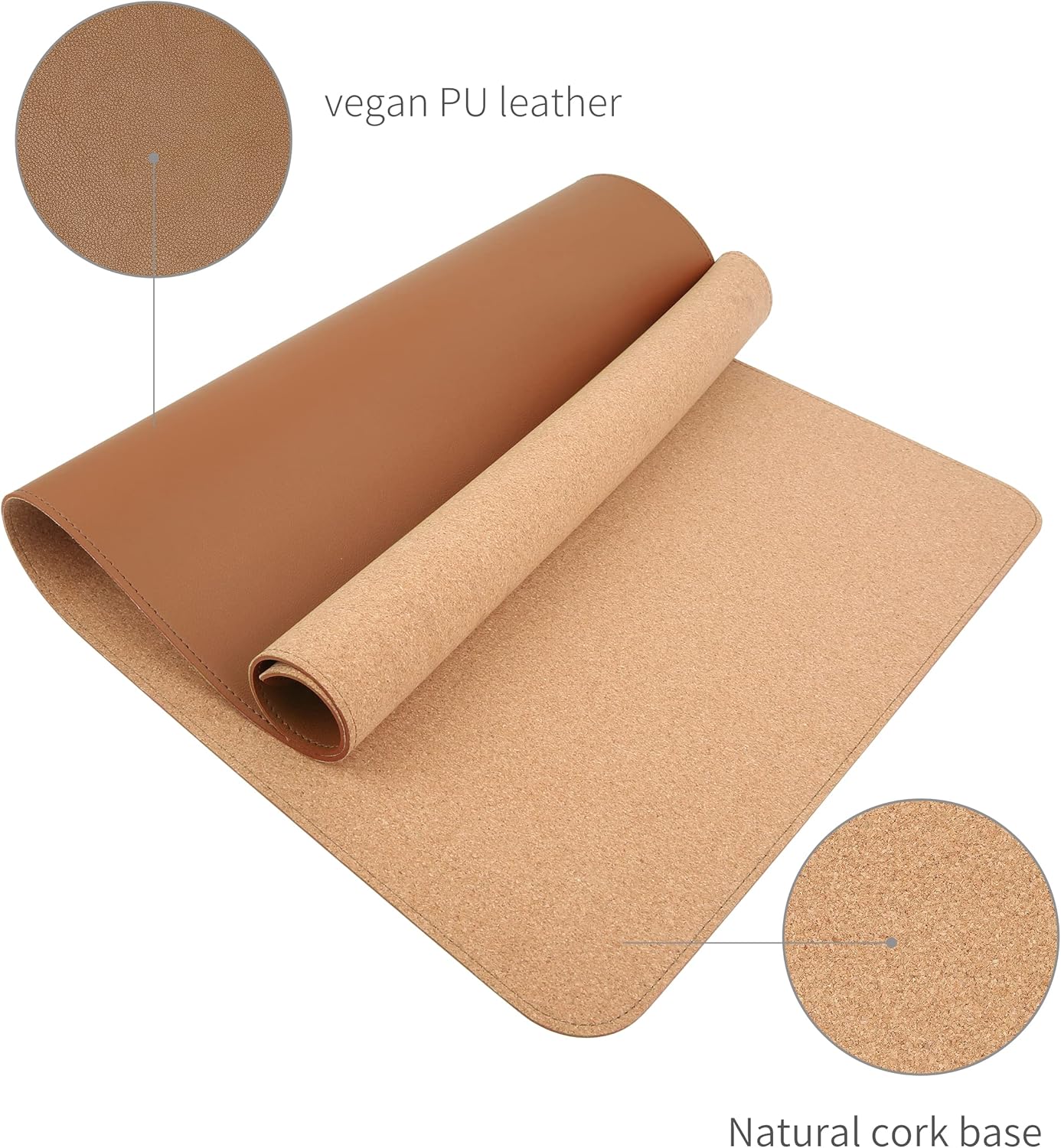 Large Dual-Sided Desk Pad, Nat - Leatherwork Images avis et prix