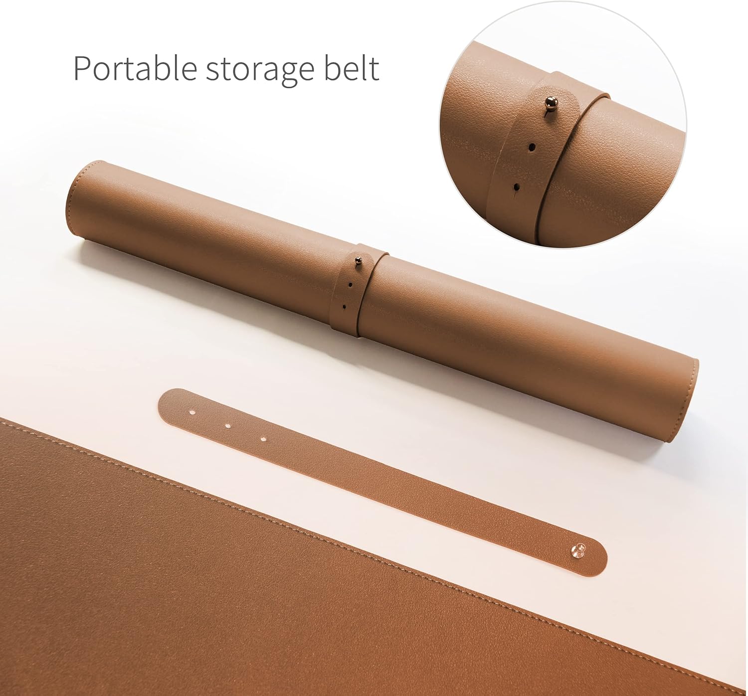 Large Dual-Sided Desk Pad, Nat - Leatherwork Images avis et prix