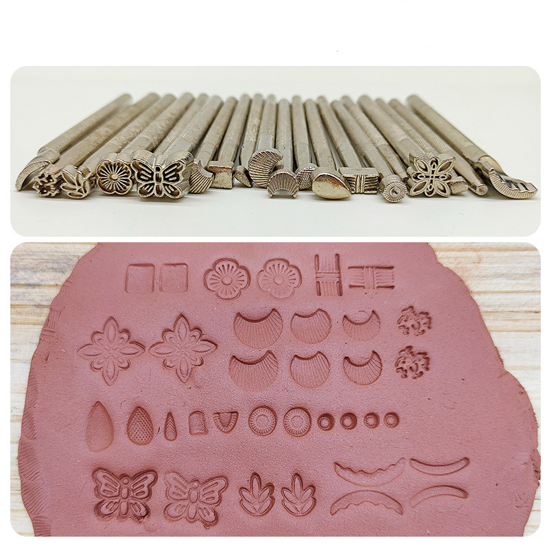 20PCS Pottery Stamps for Embos - Leather Stamp Set avis et prix