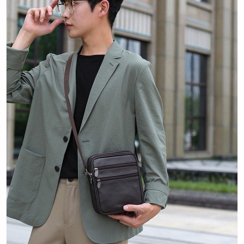 Men's Shoulder Messenger Bag C - Leather Work Handbags avis et prix