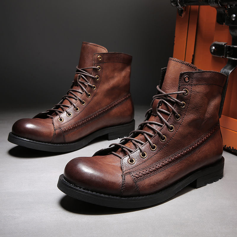 2026 Mens Ankle Boots Classic  - Leather Work Fabric avis et prix