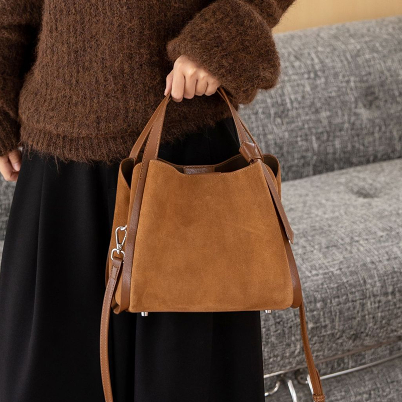 Burminsa Cowhide Suede Genuine - Leather Work Handbags avis et prix