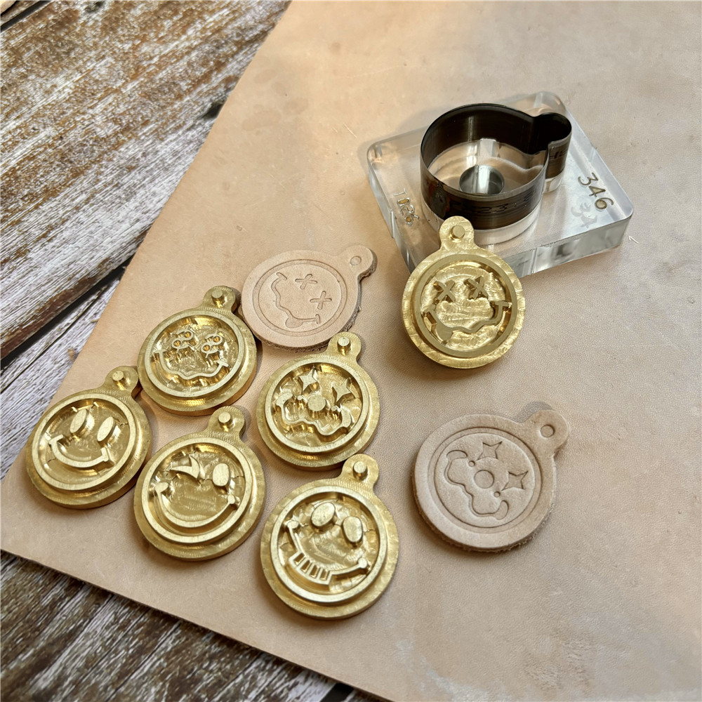 Custom Pendant Smile Face Copp - Leather Stamp Set avis et prix