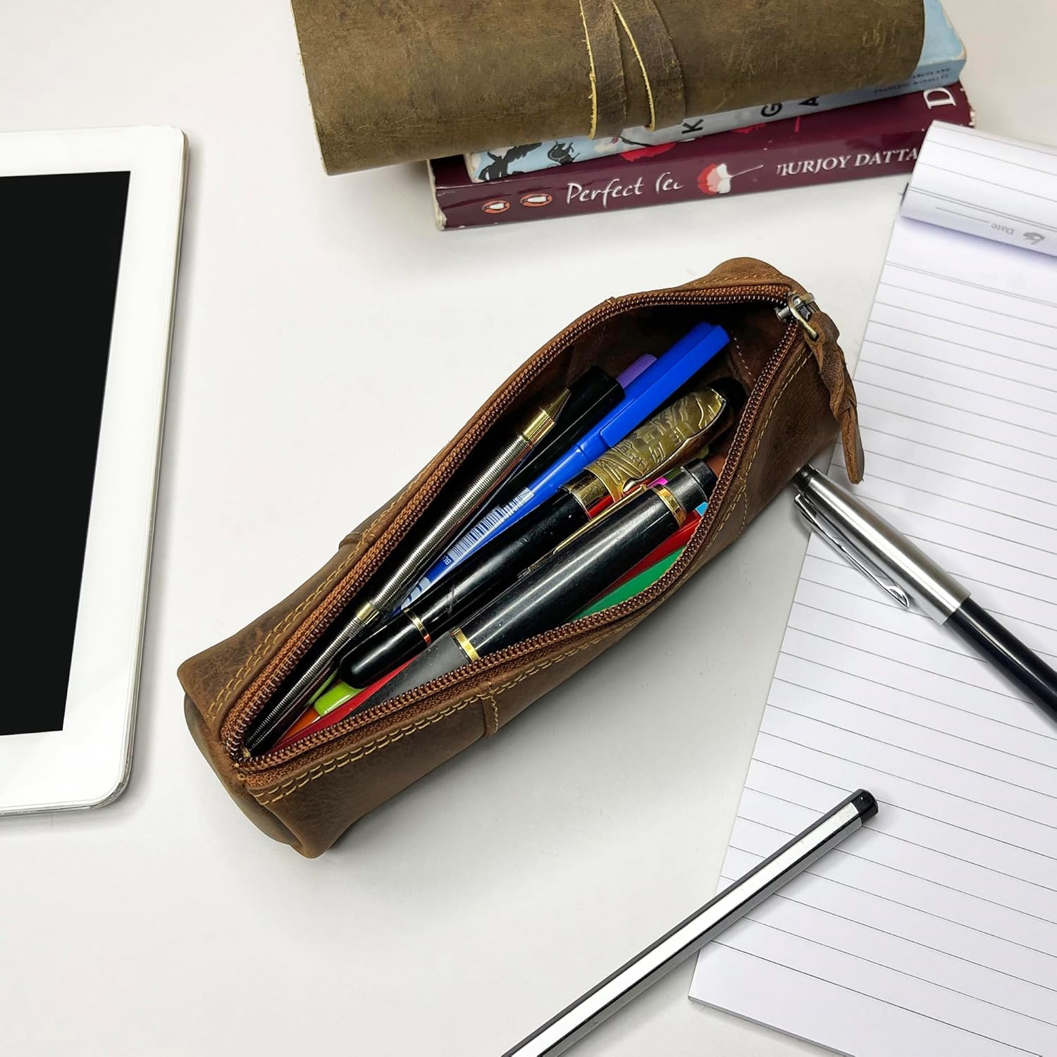 Leather Pencil Case with Full  - Leatherwork Images avis et prix