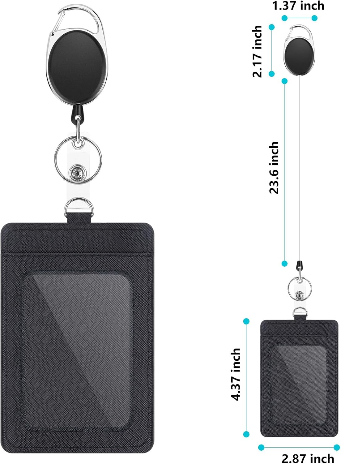 2 Pack Leather ID Badge Holder - Leatherwork Images avis et prix
