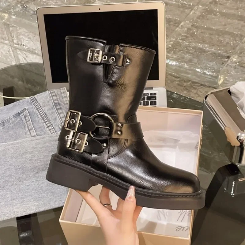 Women's Ankle Boots Autumn Wor - Leather Work Western avis et prix