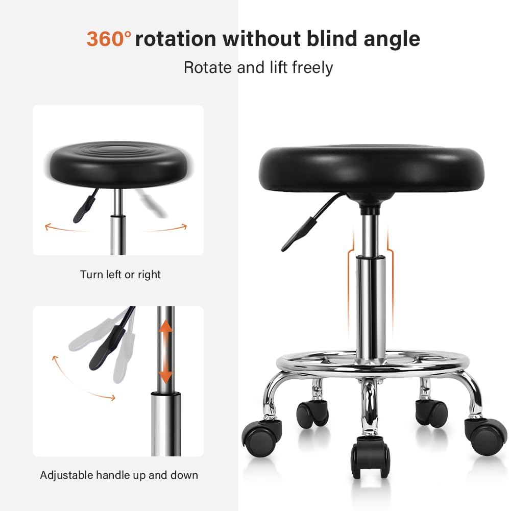 PU Leather Modern Round Rollin - Leatherwork Tattoo avis et prix