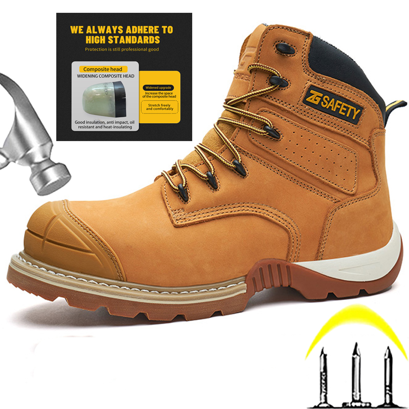 Cowhide Work Boots genuine lea - Leather Work Fabric avis et prix